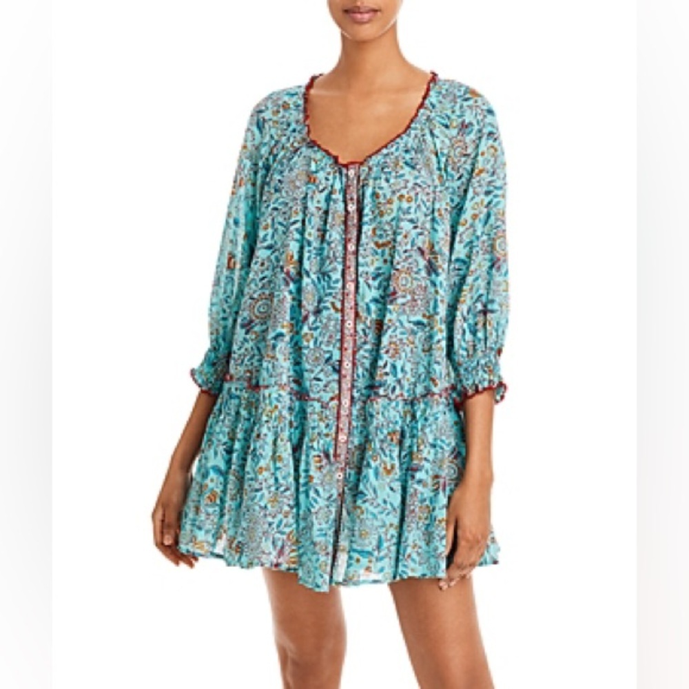 Poupette St Barth Mini Dress Tesorino Aqua Toulon NWT